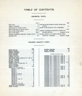 Table of Contents, Hughes County 1916